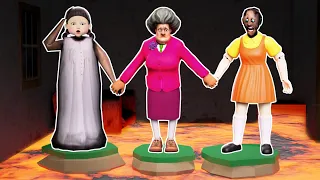 Granny vs Scary Teacher vs Squid Game (오징어 게임) vs Lava funny horror animation