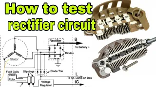 How to check rectifier circuit using test light / what is rectifier of an alternator @Regulator #new