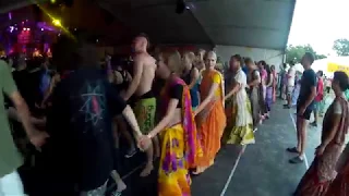 Mahatma Prabhu Chants Hare Krishna at the Polish Woodstock 2017 and Many Dance - Day 1