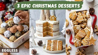 My Favorite Christmas Desserts | Three Eggless Christmas Dessert Recipes