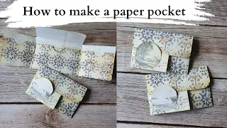 How to make a trip fold paper pocket