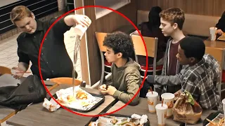 Teens Mock Boy At Burger King, Don’t Notice Man On Bench WATCH WHAT HAPPEND