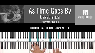 As Time Goes By - Casablanca - Play It Again, Sam (Sheet Music - Piano Solo - Cover - Tutorial)