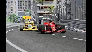 Ferrari F1 2018 vs Lotus F1 1987 - Monaco