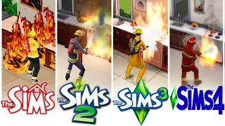 ♦ Sims 1 vs Sims 2 vs Sims 3 vs Sims 4 : Firefighters