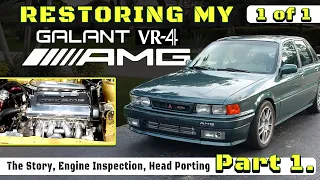 Restoring my Mitsubishi Galant VR4 (AMG). Part1. The Story, Engine Inspection, Head Porting