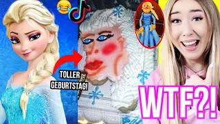 frozen WERBUNG vs REALITÄT ... wenn DIY ELSA TORTE backen SCHIEF geht (verrückte TIKTOK)