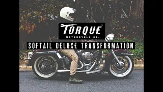 We transformed this crusty Harley Softail Deluxe