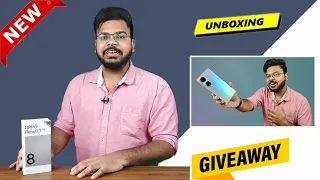 GIVEAWAY : OPPO Reno 8T 5G Quick Unboxing & First Impressions ⚡ | Oppo Reno 8T Unboxing in Hindi |