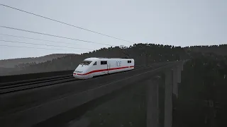 Driving a single ICE 1 loco from Fulda to Kassel in train sim world 3