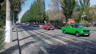 Парад ретро-автомобилей в Волгограде 09.05.2022