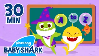 Baby Shark Learns ABC at School! | +Compilation | Back to School | For Kids | Baby Shark Official