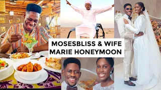 Moses bliss & wife Marie honeymoon begins