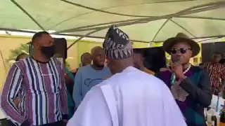 ODUNLADE ADEKOLA' MUM AND DADDY DANCE AT ODUNLADE ADEKOLA BIRTHDAY PARTY