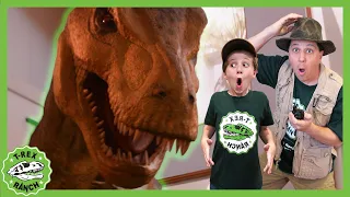 Jurassic Park T-Rex & Giant Life Size Dinosaurs! | T-Rex Ranch Dinosaur Videos