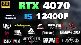 RTX 4070 + Intel i5 12400F : Test in 14 Games | 1440p | All Settings Tested