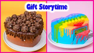 🥱 Friends Storytime 🌈 Satisfying Rainbow Chocolate Heart Cake Decorating Ideas For Valentine's Day