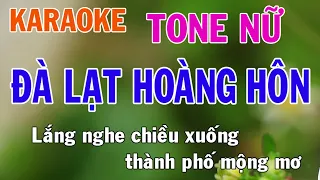 Đà Lạt Hoàng Hôn Karaoke Tone Nữ Nhạc Sống - Phối Mới Dễ Hát - Nhật Nguyễn