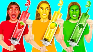 Alimentos de Los Mismo Colores Desafío | Momentos Divertidos por RaPaPa Challenge