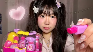 ASMR| Big sis does your Birthday makeup with kids toy set