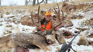 Kelsie Kills a Stud Buck | Utah General Season | Rifle Mule Deer Hunt | Kill Shot |