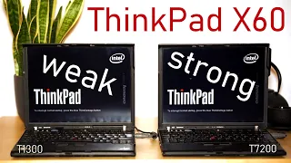 ThinkPad X60: Slowest CPU (T1300) vs. fastest CPU (T7200)