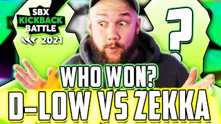 FINAL RESULTS! D-LOW VS ZEKKA | KICKBACK BATTLE 2021 - RECAP & BEATBOX REACTION!!!