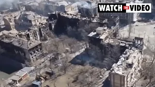 Drone footage shows destruction in Mariupol, Ukraine