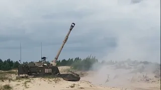 САУ "Паладин" M109A6 на учениях в Польше