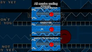 Geometry Dash 2.2 - "Do you love me" level (All maybe endings) 💀 #geometrydash #shorts