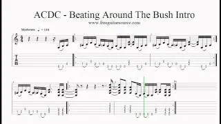 ACDC - Beating Around The Bush Intro Guitar Lesson