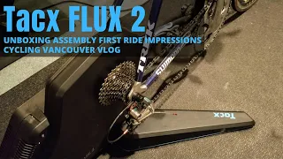Tacx FLUX 2 smart trainer - unboxing, first impressions cycling vlog #indoorcycling #tacxflux2