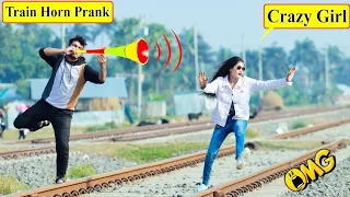 Update Viral Train Horn Prank 2022 || Best of Train Horn Prank Reaction on public.