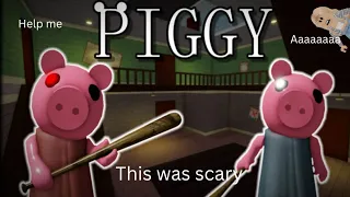 Playing Piggy in Robloxs (THIS WAS SCARY 😧)