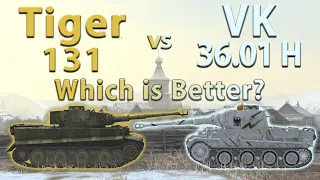 WOT Blitz Face Off || Tiger 131 vs VK 36.01 H