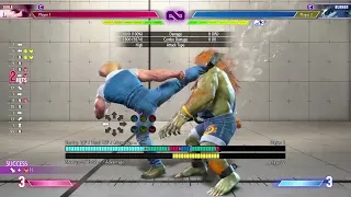 Street Fighter 6 - Guile's optimal mid screen combo for big opponents, and easier alternatives.