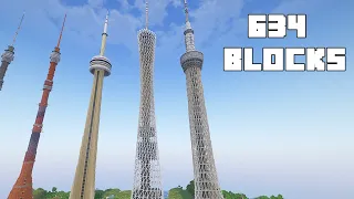 I Built EVERY TALLEST TOWER in the world in Minecraft!