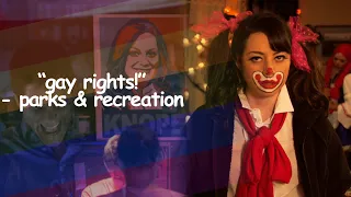 parks and recreation saying gay rights for six minutes straight | Comedy Bites