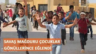 Savaş mağduru çocuklar gönüllerince eğlendi