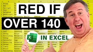 Excel - Mark a Cell in Red If it Exceeds a Certain Threshold - Excel - Episode 1316