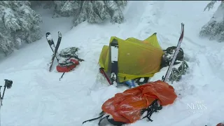 Snowshoer miraculously survives being buried under snow following avalanche