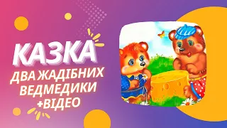 Два жадібних ведмедики. Мультфільм за казкою. Слухати казку онлайн Казки українською Казки для дітей