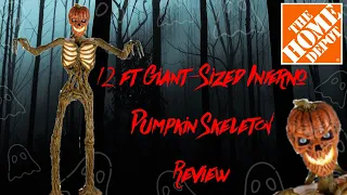 Home Depot 12 ft Giant Inferno Pumpkin Skeleton with LifeEyes Review! First on YouTube!