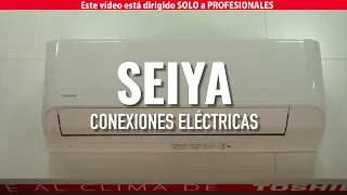 Interconexiones eléctricas de un split Seiya, de Toshiba