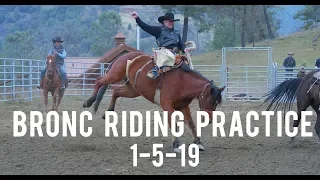 First Bronc Riding Practice 2019 | Jan-5-19 | Veater Ranch