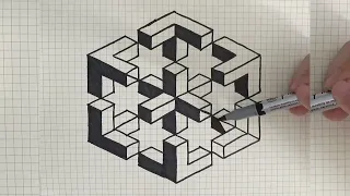 DAY 20 of 3D Drawing step by step || Optical Illusion