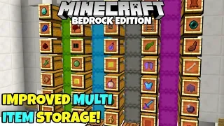 Minecraft Bedrock: Improved Multi-Item Storage System Tutorial! MCPE Xbox PC