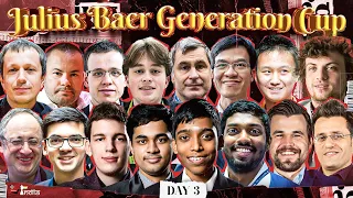 Julius Baer Generation Cup | Day 3 | Pragg, Arjun, Adhiban | Live Commentary by Sagar and Amruta