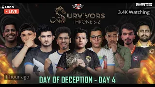 UPTHRUST ESPORTS SURVIVORS THRONE SEASON - 2 | DAY 4 | FEAT:- SOUL,GODLIKE,TX,OR,7SEA,XO,SG,RNT,TSM