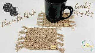 How to Crochet a Mug Rug | Choc in the Block Easy Crochet Mug Rug